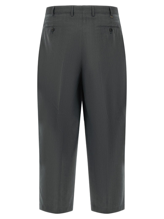 Gray Virgin Wool Dress Pants