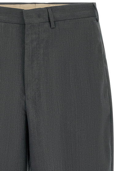 Gray Virgin Wool Dress Pants