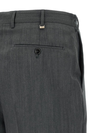 Gray Virgin Wool Dress Pants