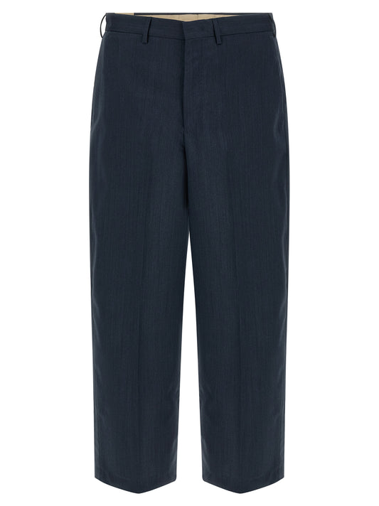 Blue Virgin Wool Dress Pants