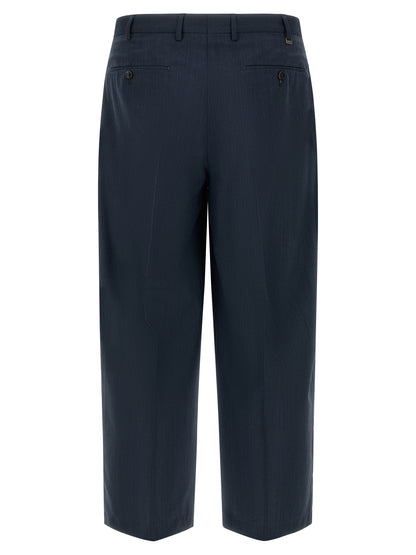 Blue Virgin Wool Dress Pants