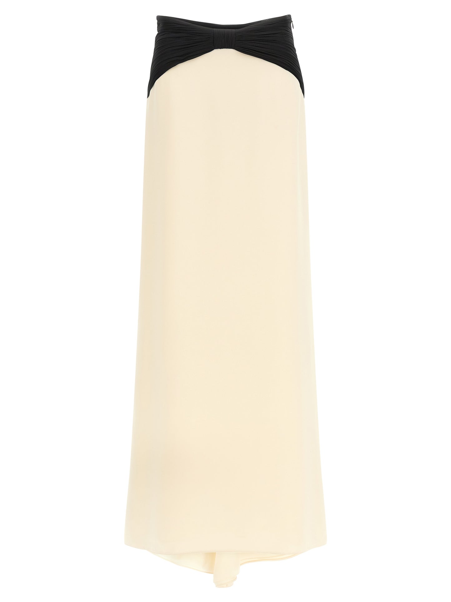 Bicolor Silk Mini Skirt