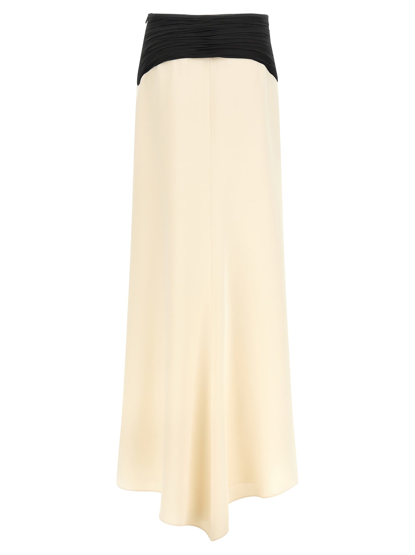 Bicolor Silk Mini Skirt