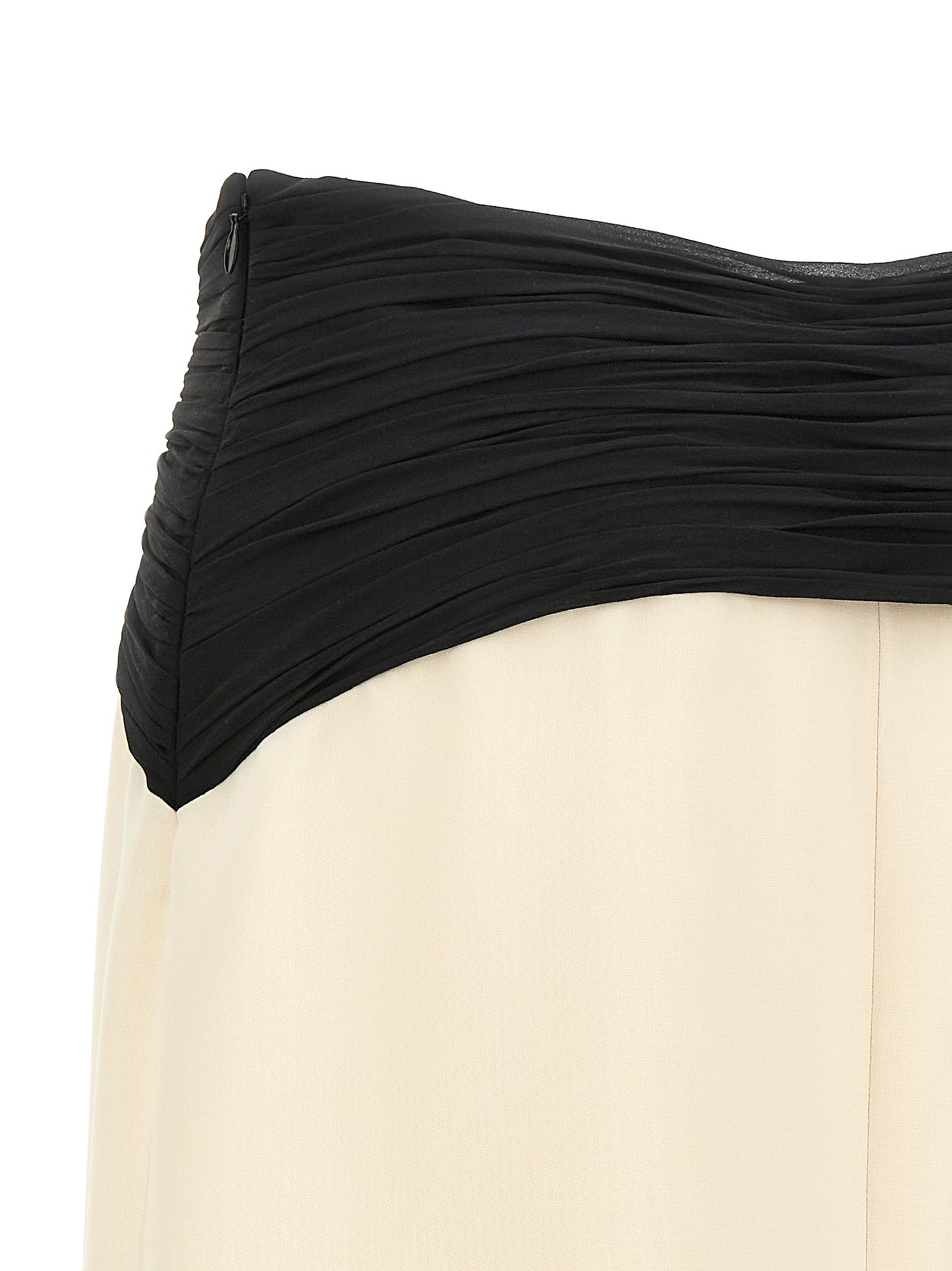 Bicolor Silk Mini Skirt