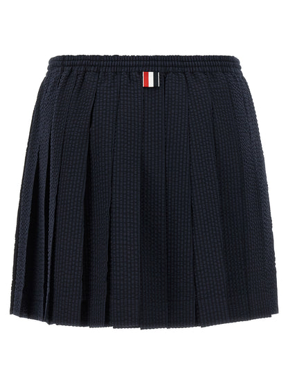 Blue Wool Long Skirt