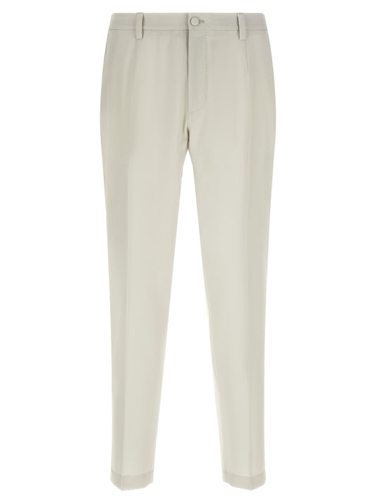 Beige Virgin Wool Dress Pants