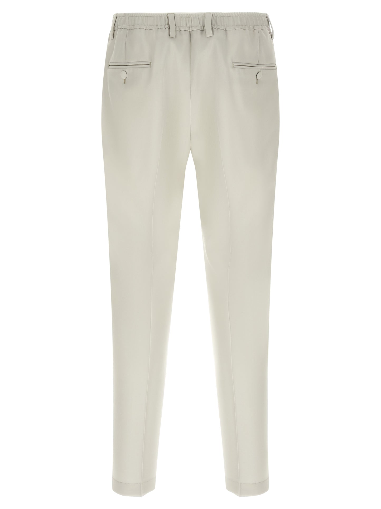 Beige Virgin Wool Dress Pants