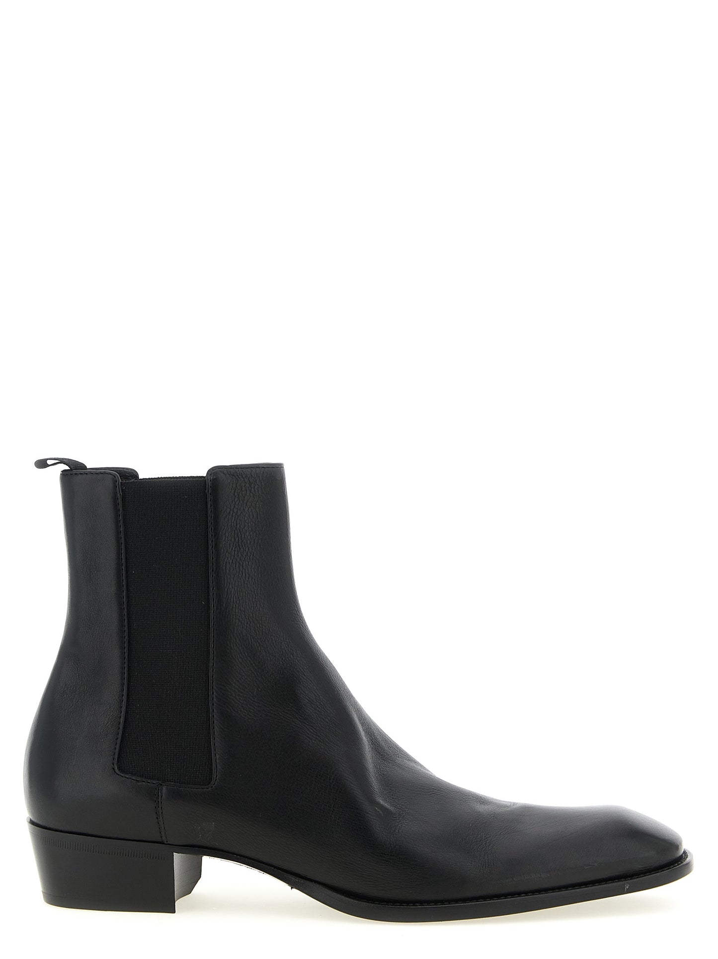 Black Calfskin Chelsea Boots
