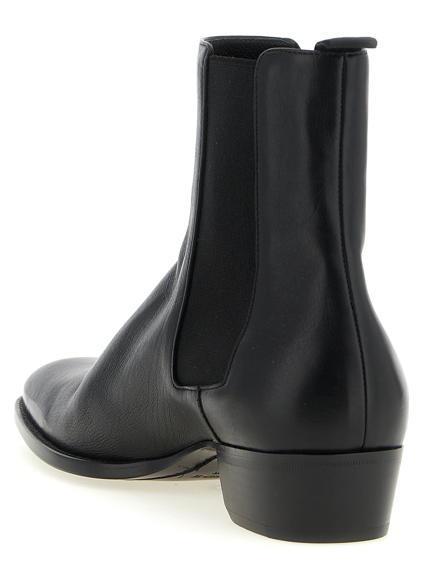 Black Calfskin Chelsea Boots
