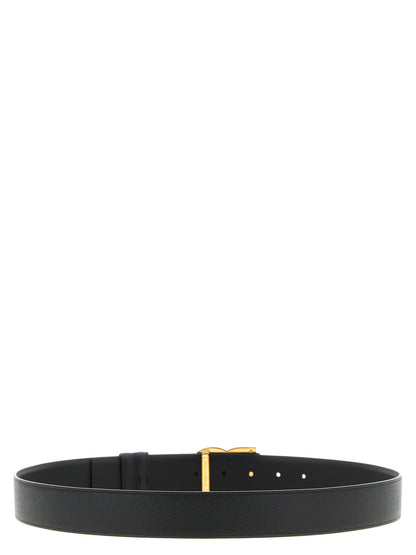 Black Calfskin Regular Belt