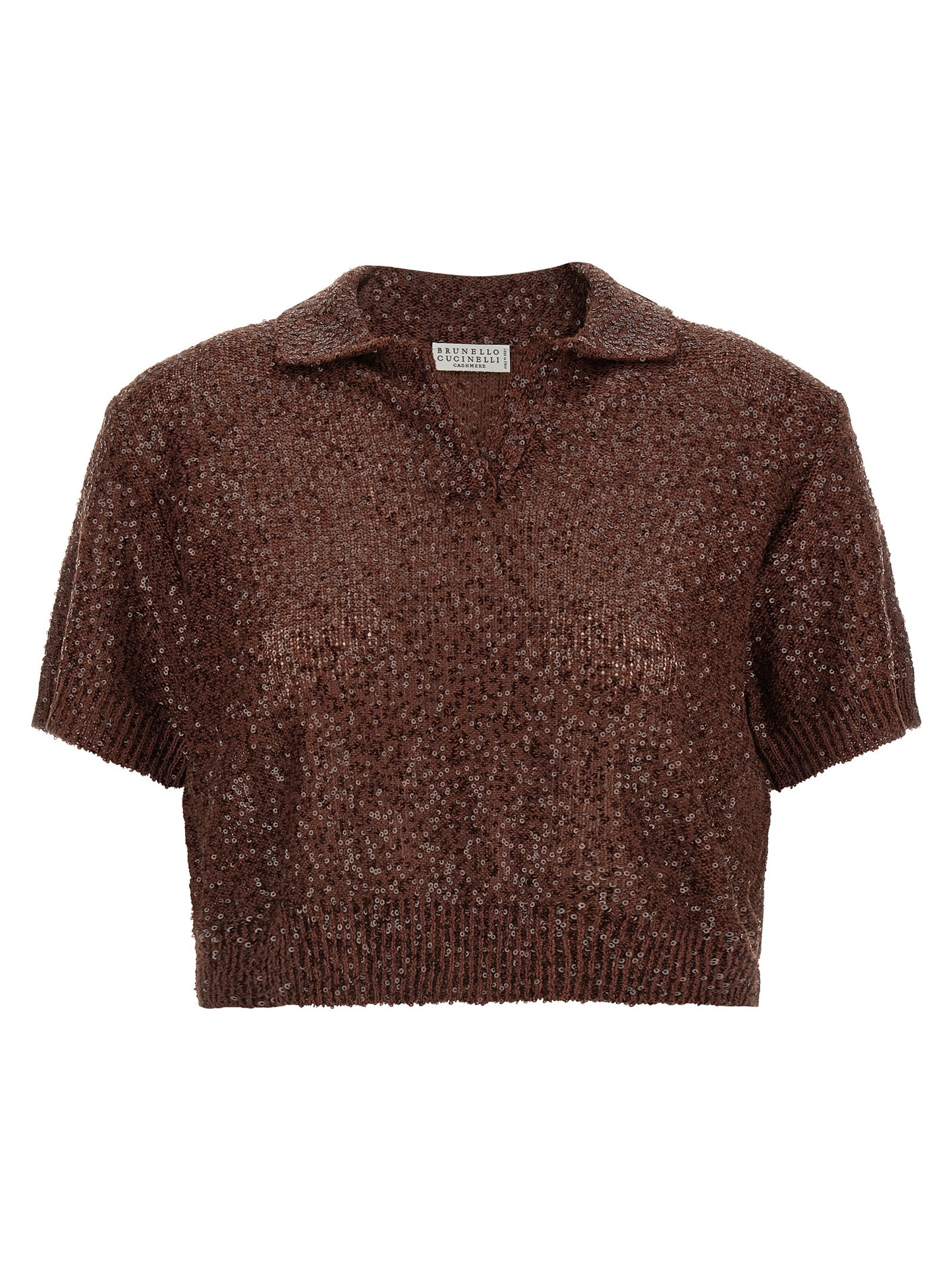 Brown Linen Polo Shirt
