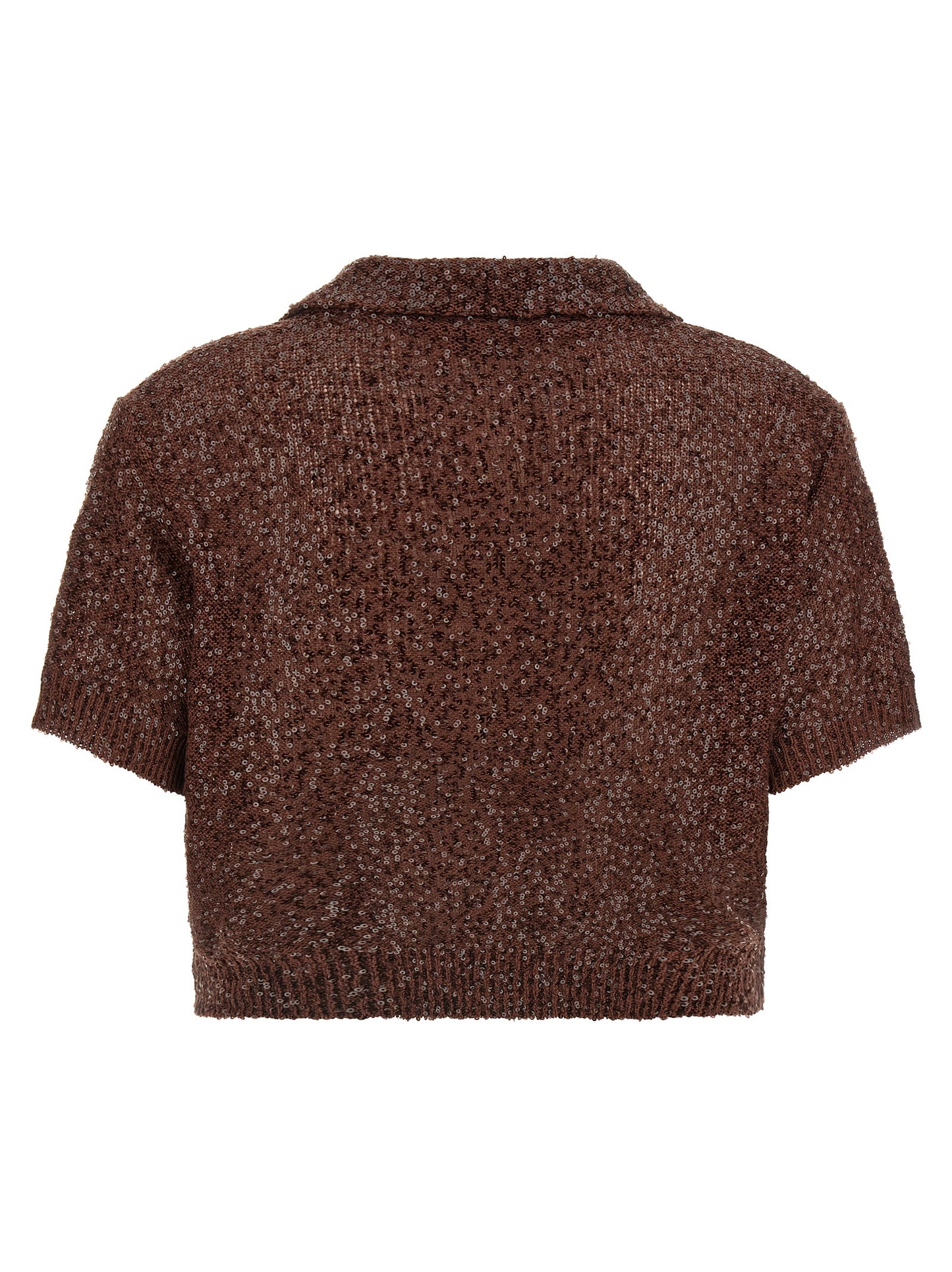 Brown Linen Polo Shirt