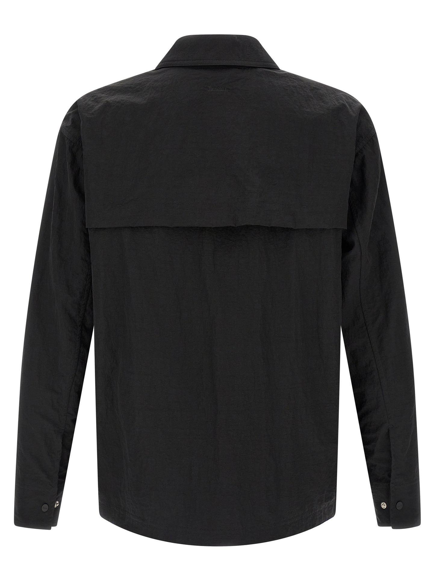 Black Polyamide Full-Length Jacket