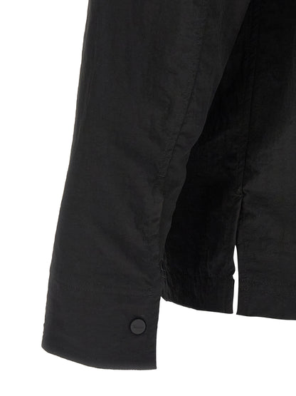 Black Polyamide Full-Length Jacket