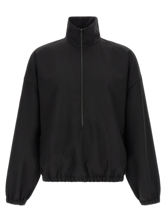 Black Virgin Wool Sweatshirt