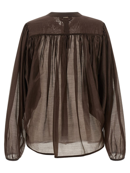 Brown Lycra Blouse