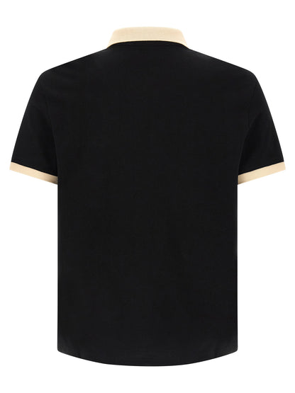 Black Cotton Polo Shirt