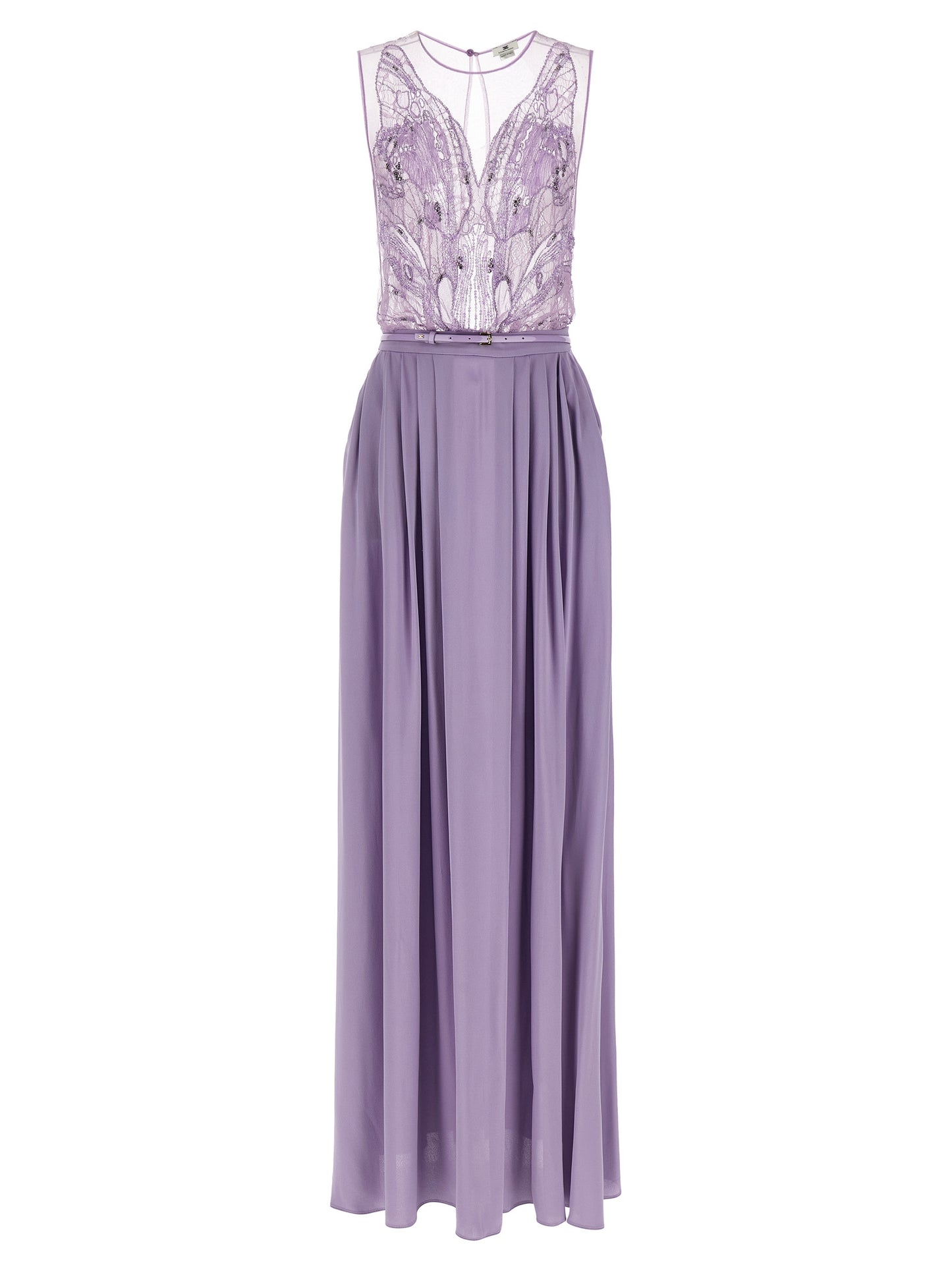 Purple Viscose Long Dress