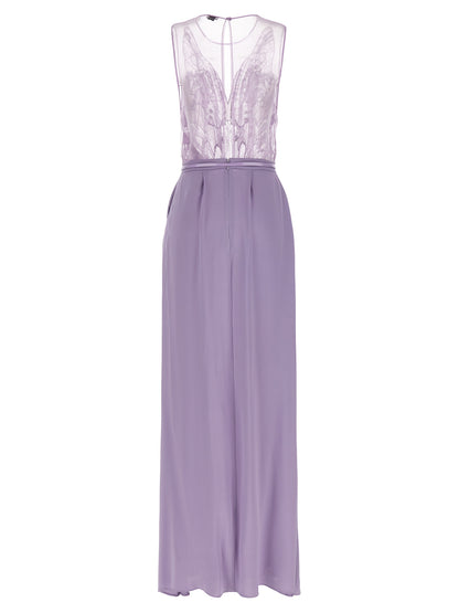 Purple Viscose Long Dress