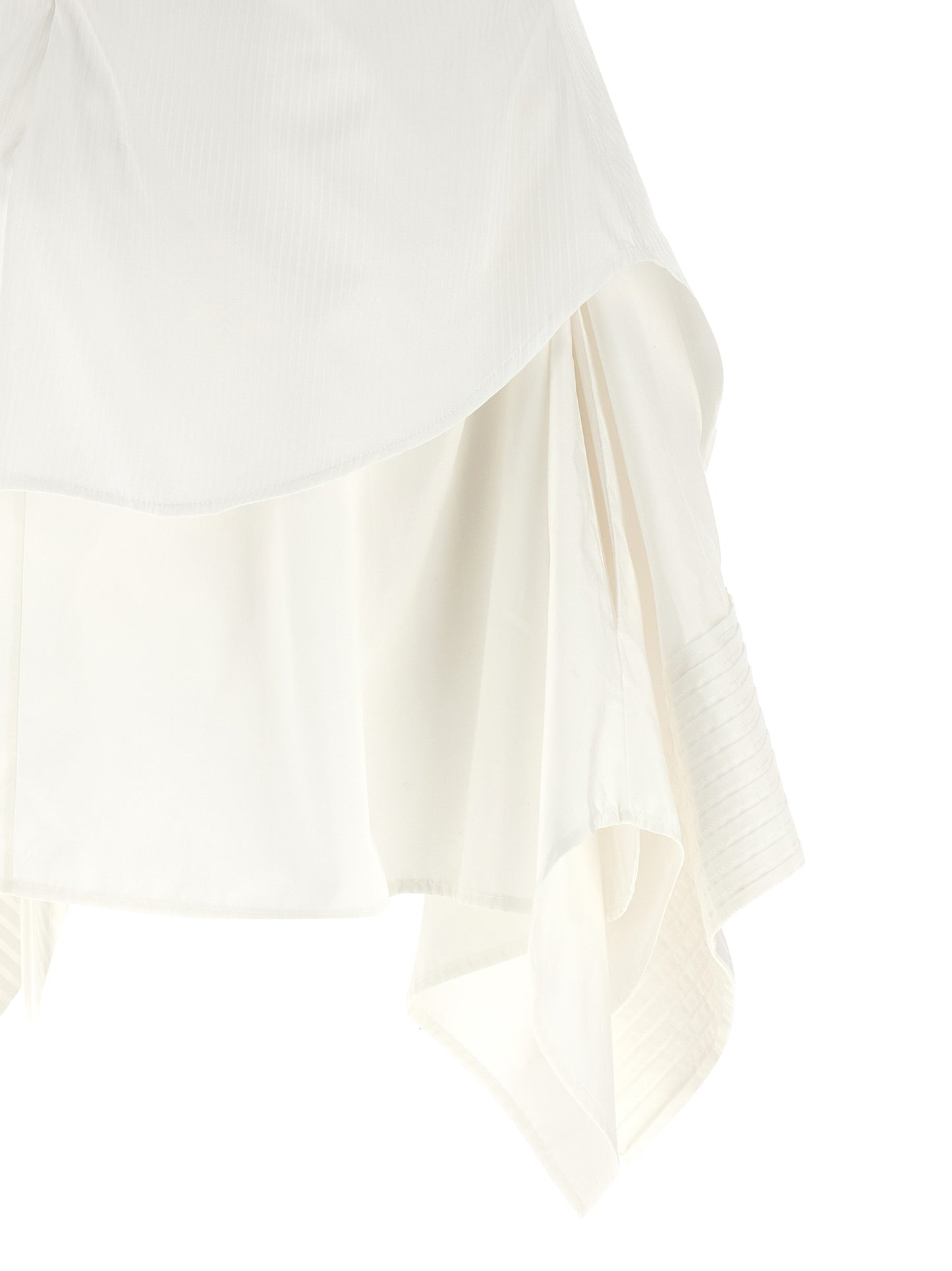 White Cotton Short Dress
