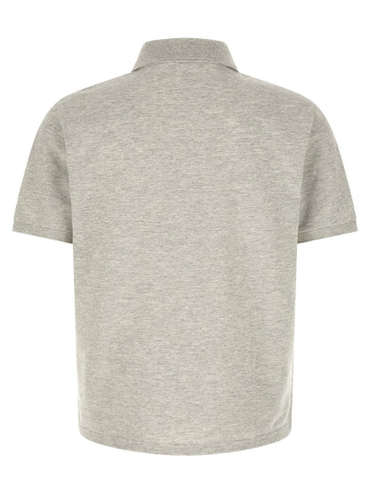 Gray Cotton Polo Shirt