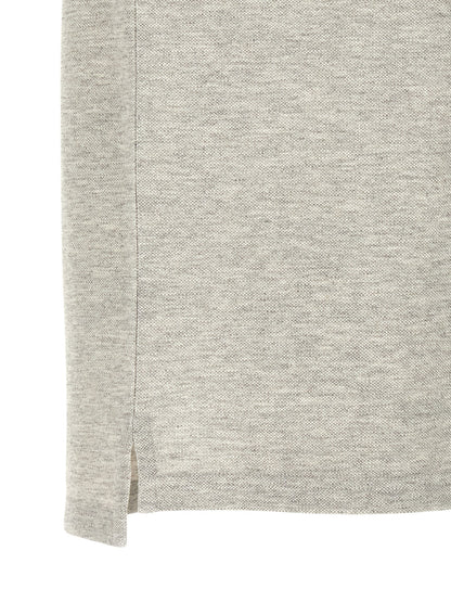 Gray Cotton Polo Shirt