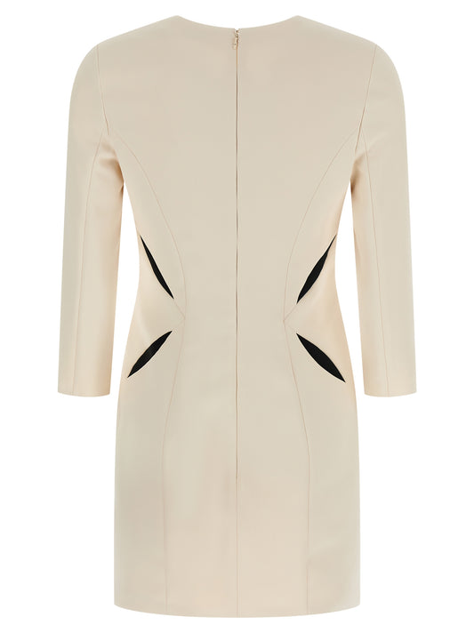 Bicolor Polyester Short Dress