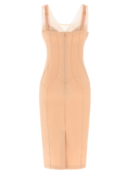 Multicolor Polyamide Midi Dress