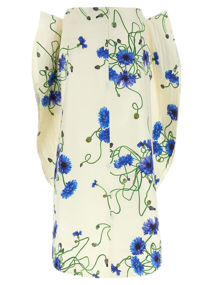 Blue Cotton Mini Skirt