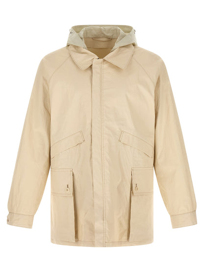 Beige Linen Shell Jacket