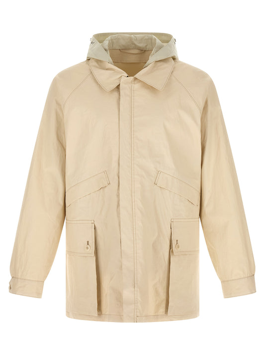 Beige Linen Shell Jacket