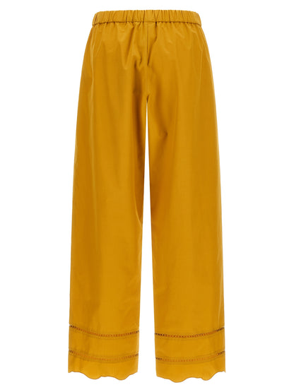 Bicolor Cotton Casual Pants