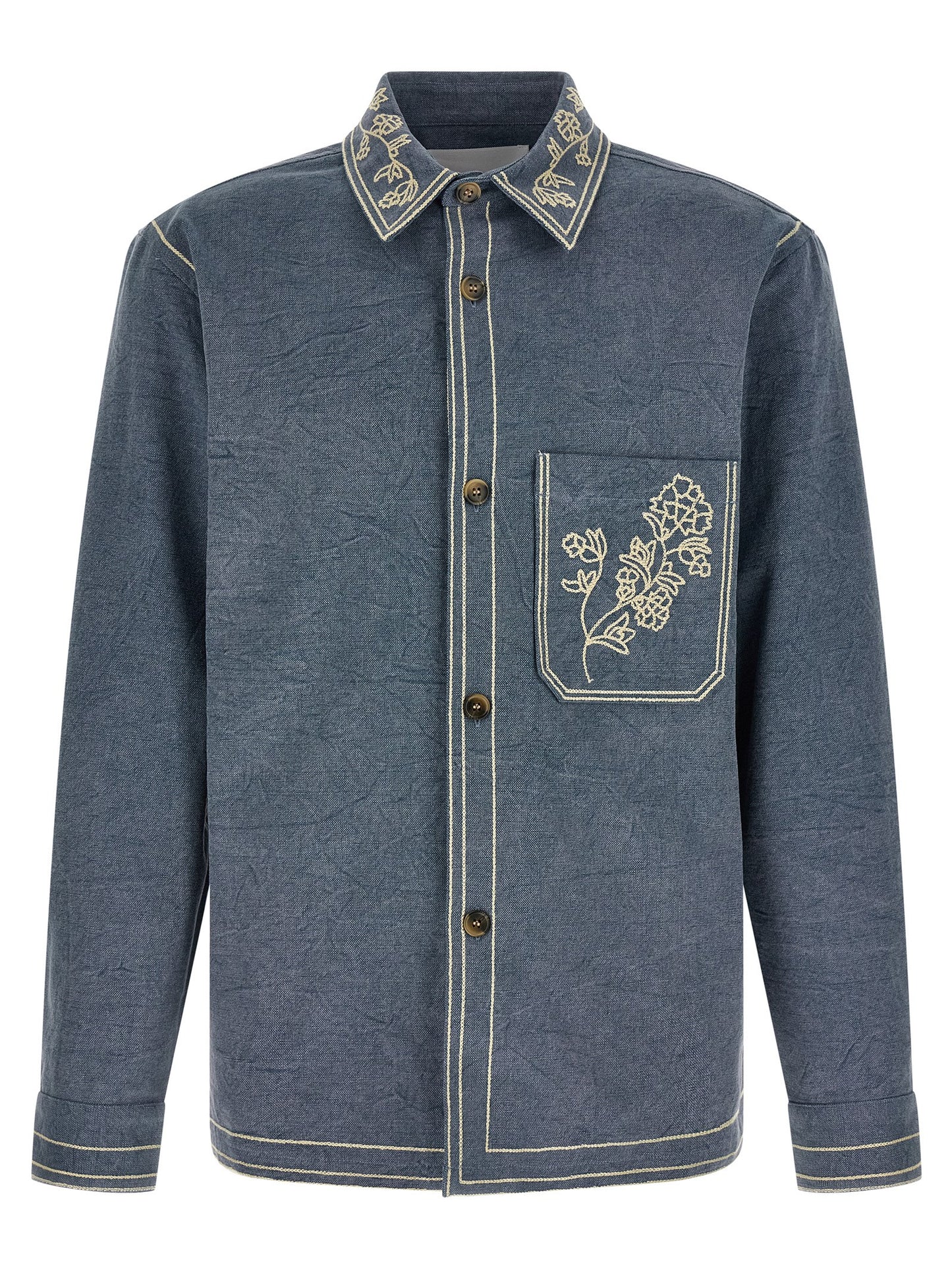 Blue Cotton Blouse