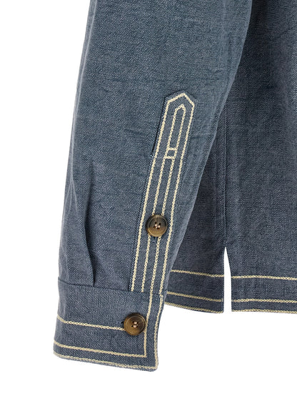 Blue Cotton Blouse