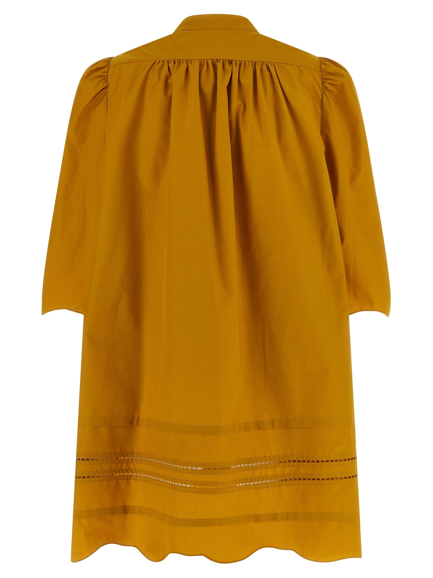 Bicolor Cotton Short Dress