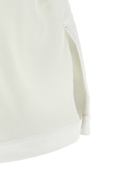 White Cotton Sleeveless Jacket
