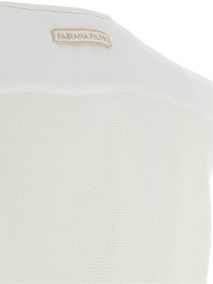 White Cotton Sleeveless Jacket