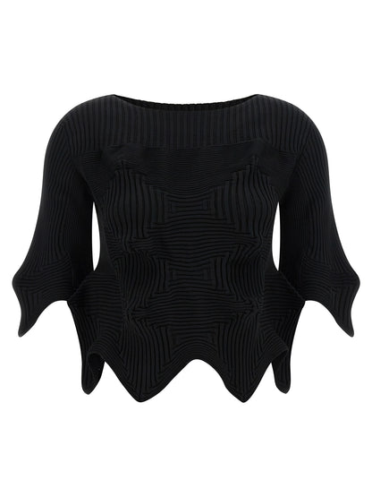Black Polyester Blouse