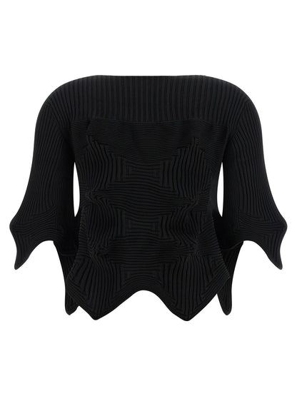 Black Polyester Blouse