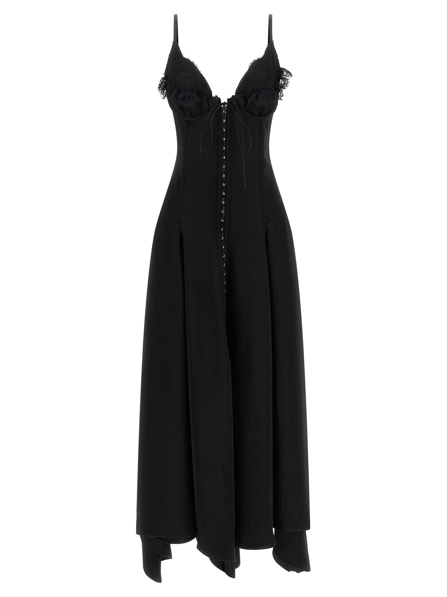 Black Acetate Long Dress