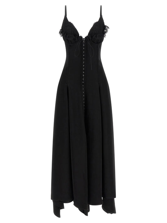 Black Acetate Long Dress