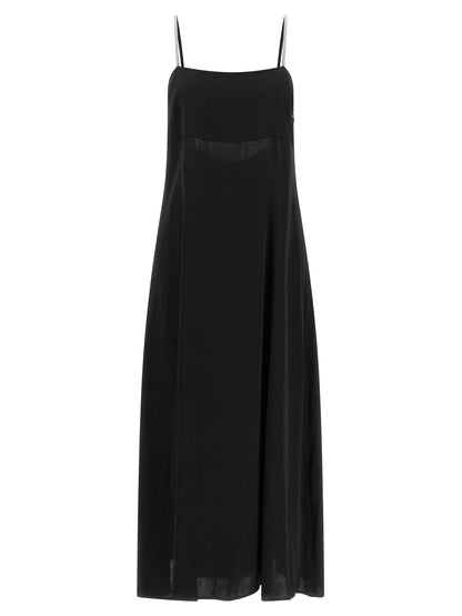 Black Viscose Long Dress