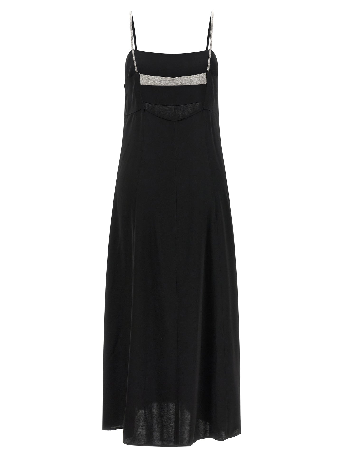 Black Viscose Long Dress