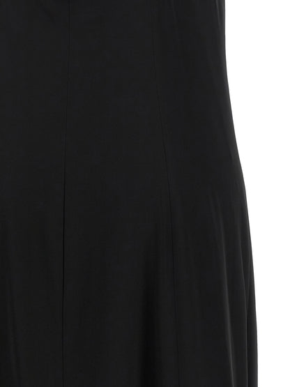 Black Viscose Long Dress