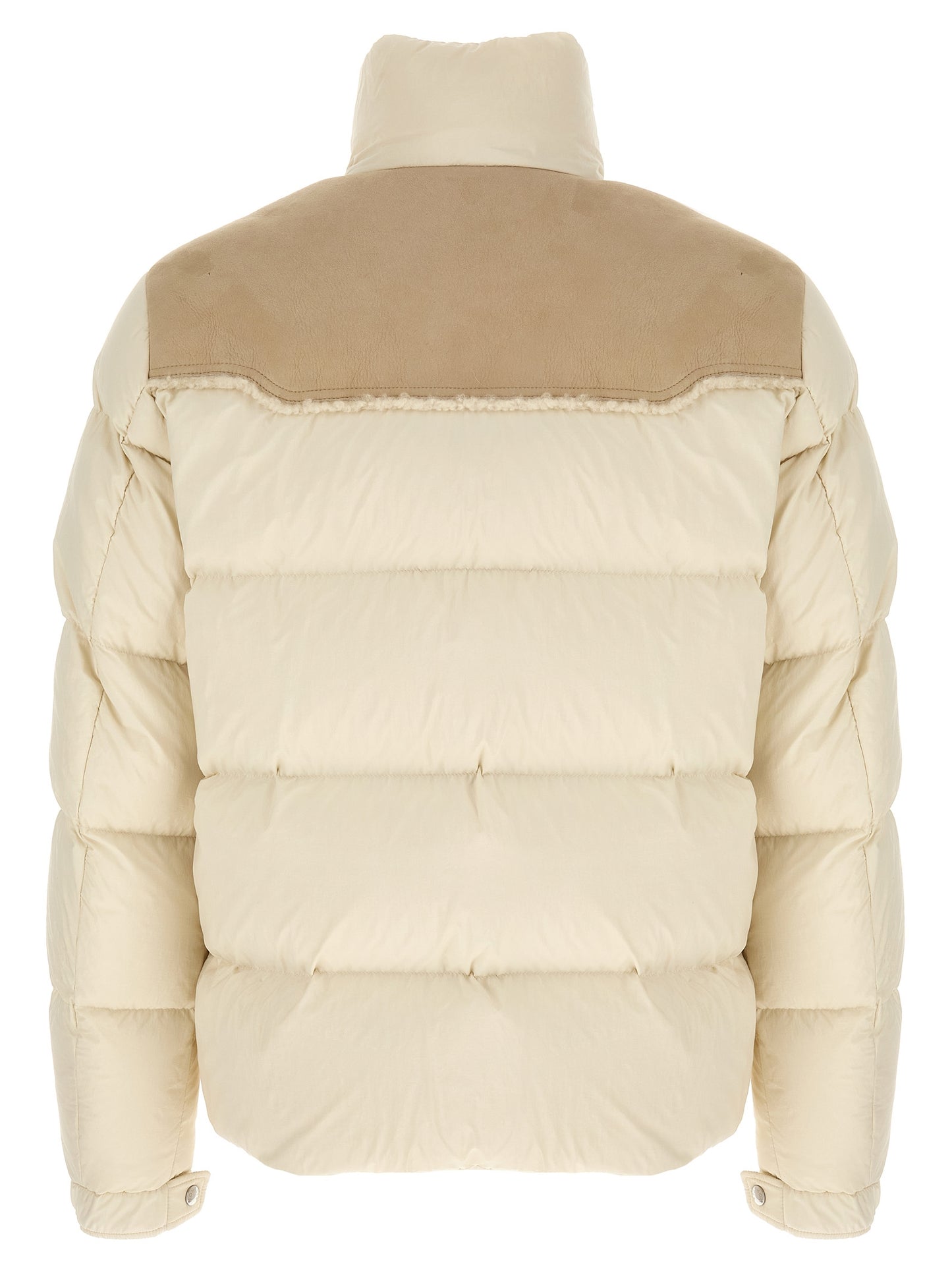 Beige Polyamide Full-Length Jacket