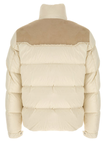 Beige Polyamide Full-Length Jacket