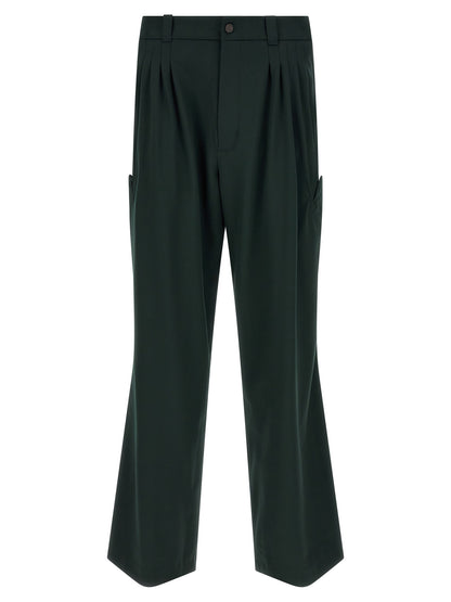 Bicolor Virgin Wool Casual Pants