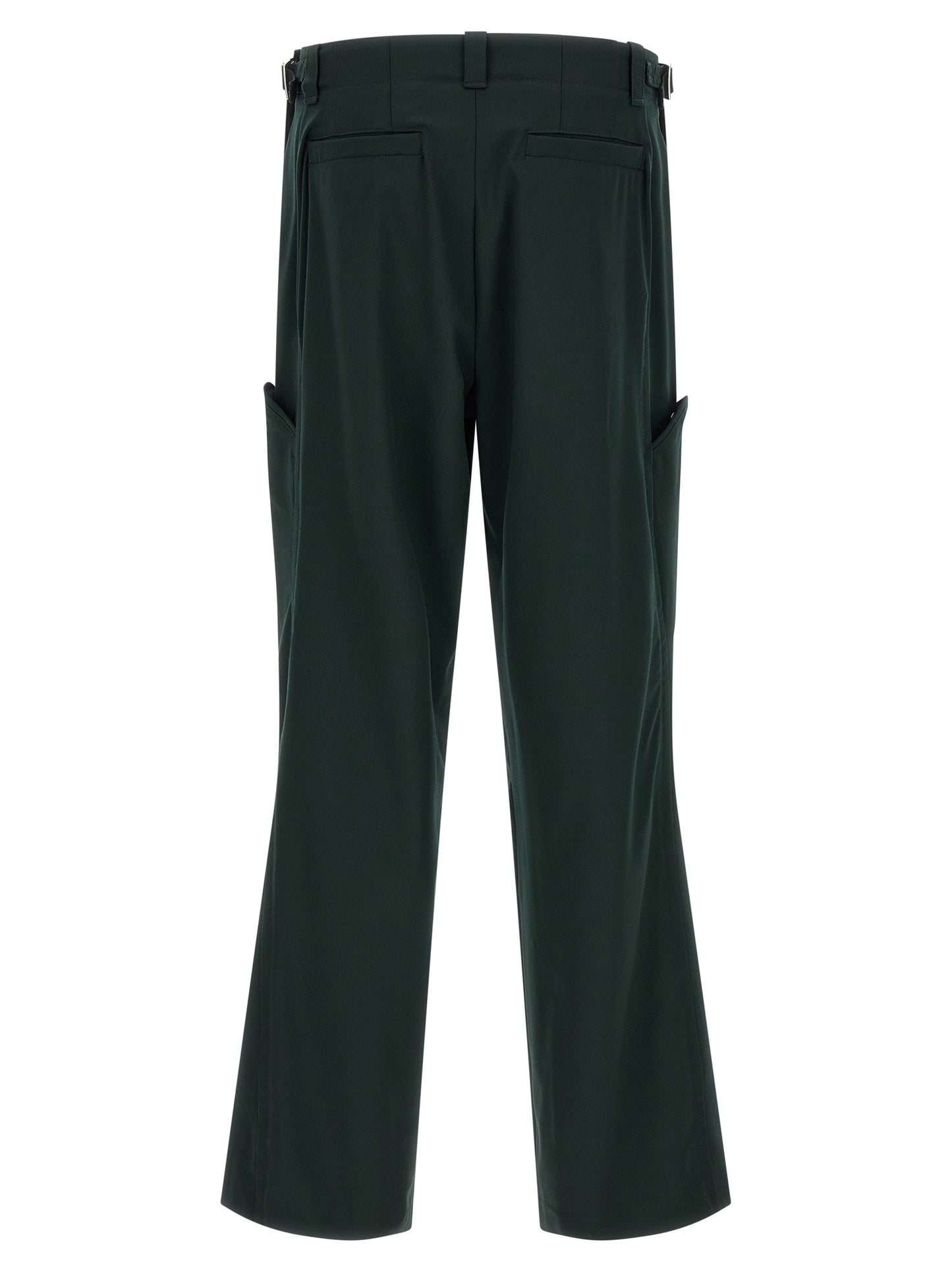 Bicolor Virgin Wool Casual Pants