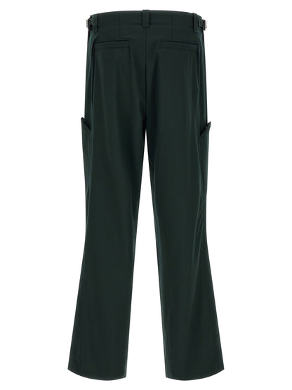 Bicolor Virgin Wool Casual Pants