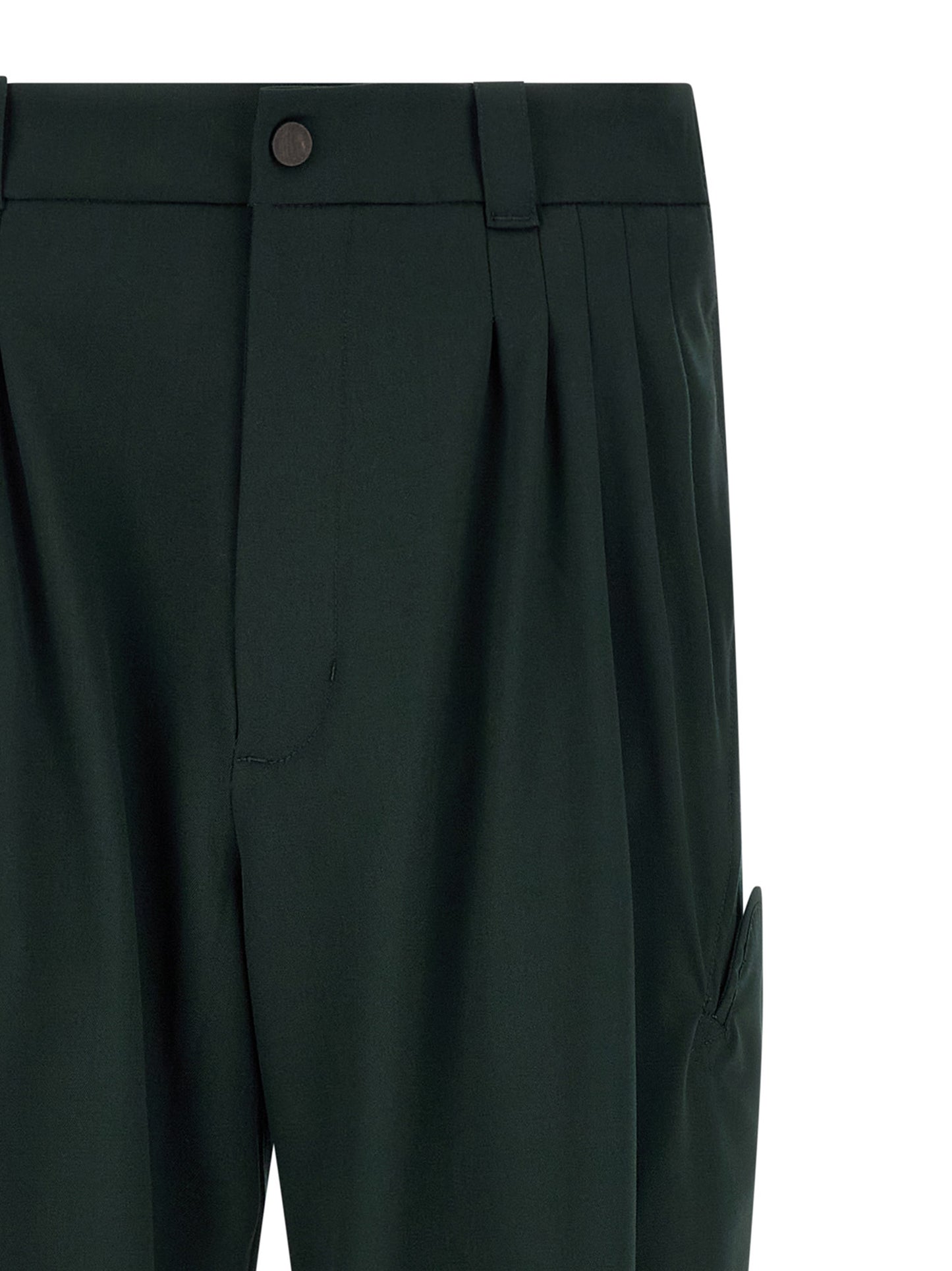 Bicolor Virgin Wool Casual Pants